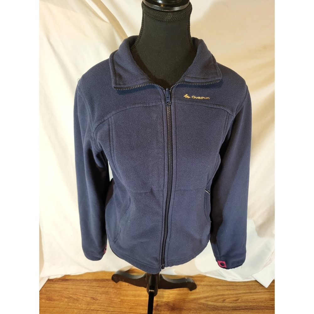 Quechua Navy Blue Womans Full Zip‎ Fleece Jacket